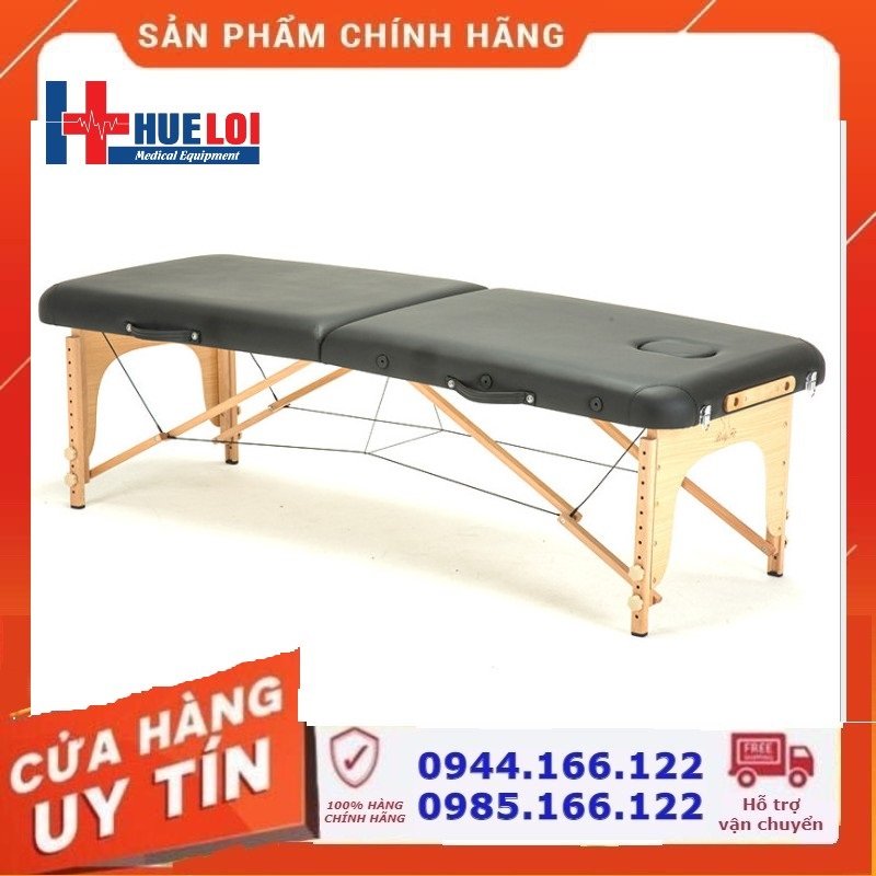 Giường spa chân gỗ châm cứu trị liệu