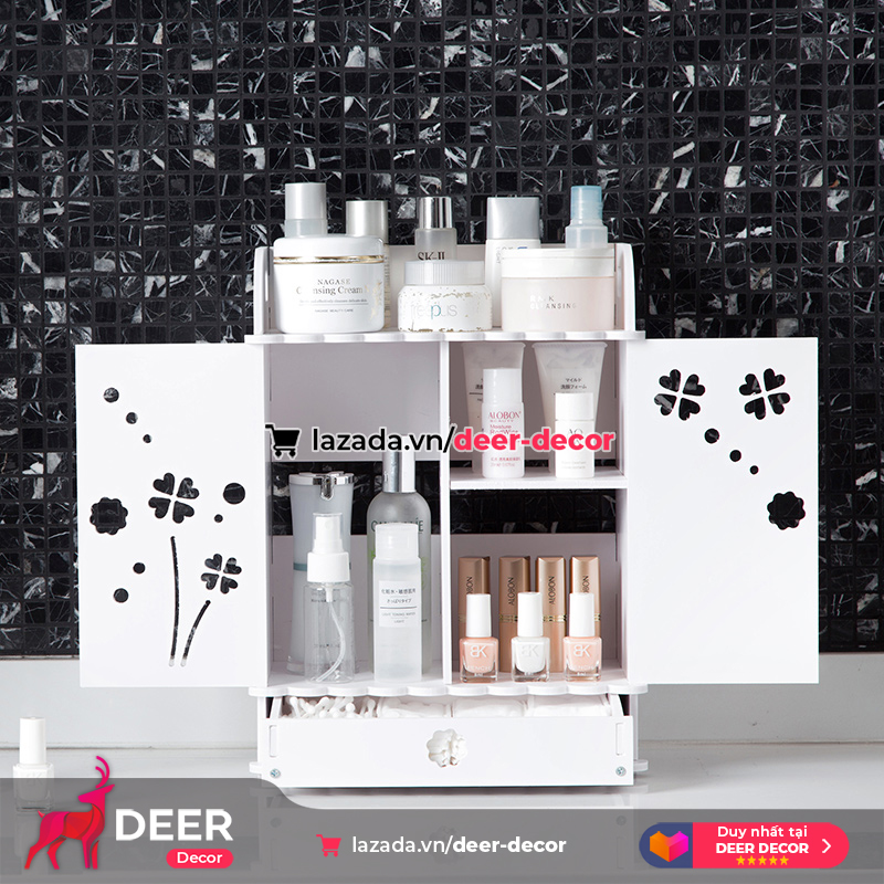 Cabinet for cosmetic, cabinet to Đồ used bathroom convenient-deer decor