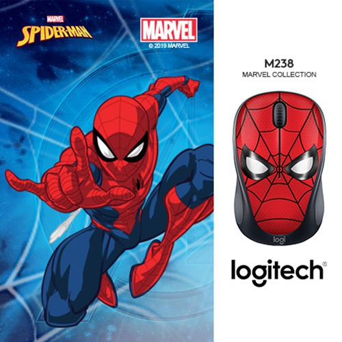 Chuột không dây Logitech M238 Marvel Collection - Hàng Chính Hãng