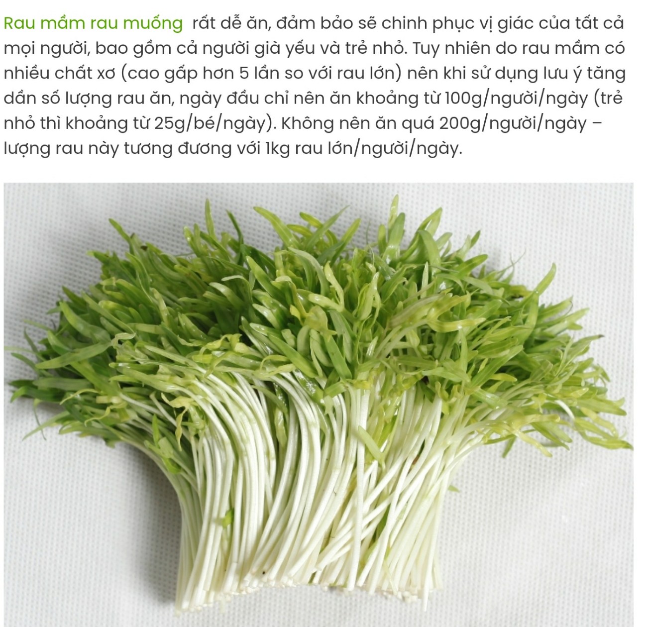 [HCM]Hạt giống Mầm rau muống Phú Nông - 100gr