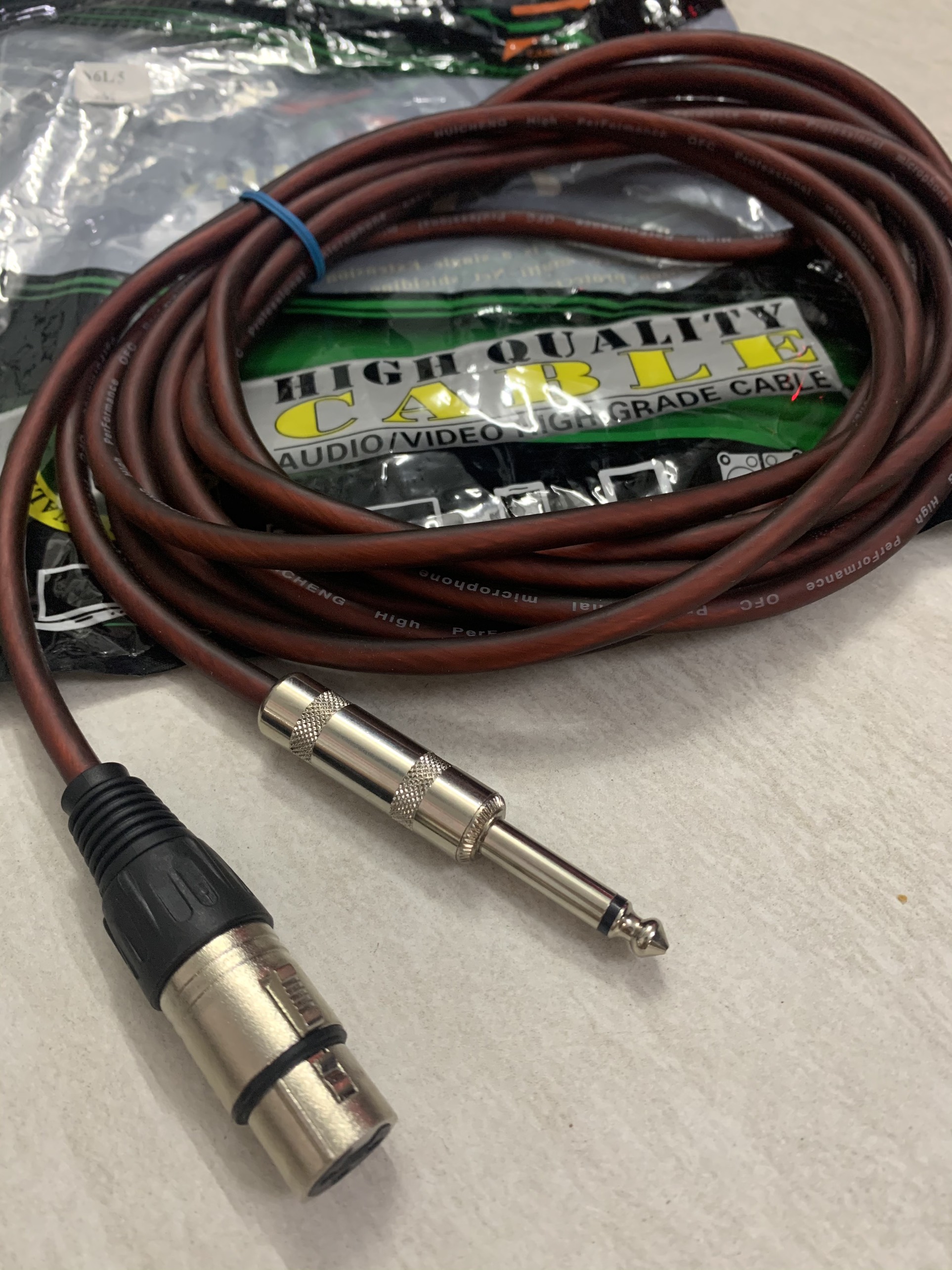 Dây micro đầu 6mm thu âm / dây cắm micro xlr ra đầu 6ly dài 1m và 5m tốt / jack canon cái gắn micro đầu 6ly