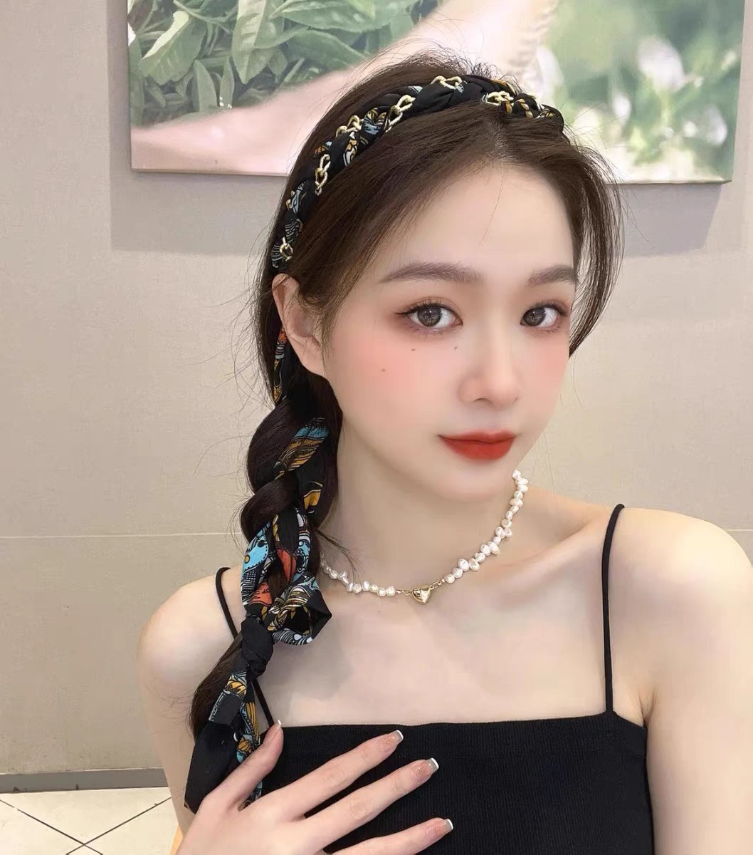 Băng Đô Cài Tóc Bằng vải Satin Thắt Nơ-phukienteen