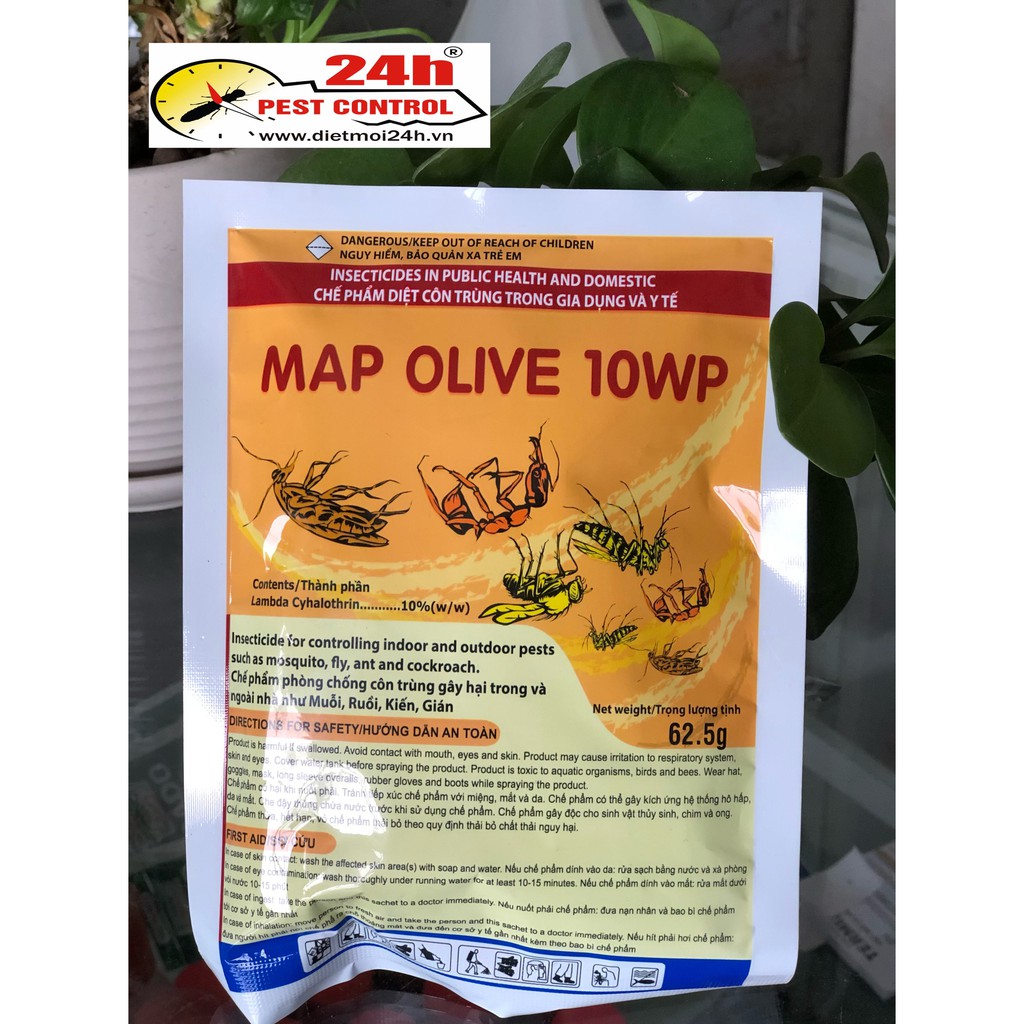 Chế phẩm diệt côn trùng nhập khẩu MAP OLIVE 10WP dạng bột 62,5gr