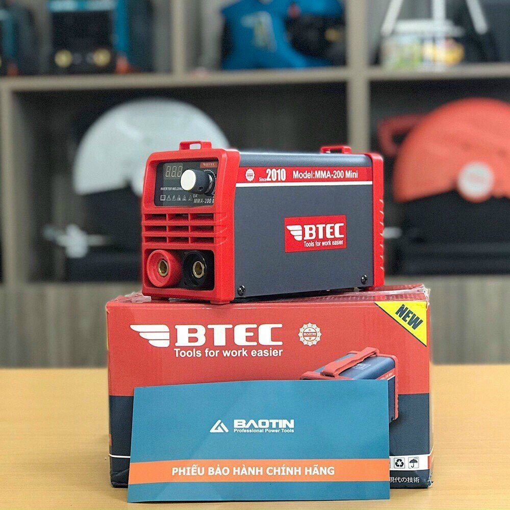 Máy hàn BTEC MMA-200 Mini kéo 3.2 ly, bảo hành 18 tháng