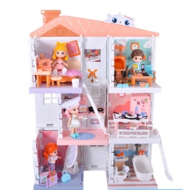 Bộ đồ chơi Ngôi nhà búp bê Little World