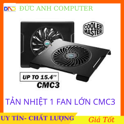Đế quạt tản nhiệt Laptop Cooler Master CMC3 hỗ trợ laptop 14inch đến 15inch - làm mát laptop cam kết sản phẩm đúng mô tả chất lượng đảm bảo