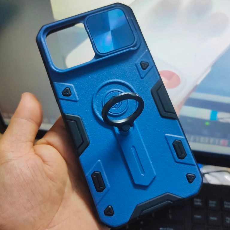 >Ốp Lưng Cho Iphone 13 Pro Max Bảo Vệ Camera Hiệu Nillkin Camshield Armor