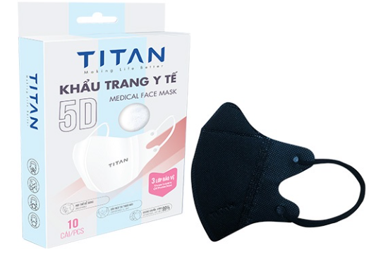 Combo 100 chiếc Khẩu Trang 5D Thịnh Phát lọc bụi mịn form ôm mặt