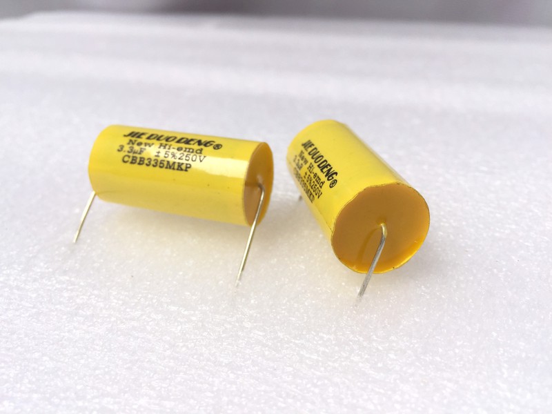 2 CON TỤ LOA TREBLE 3,3MF 250V - VÀNG TRÒN