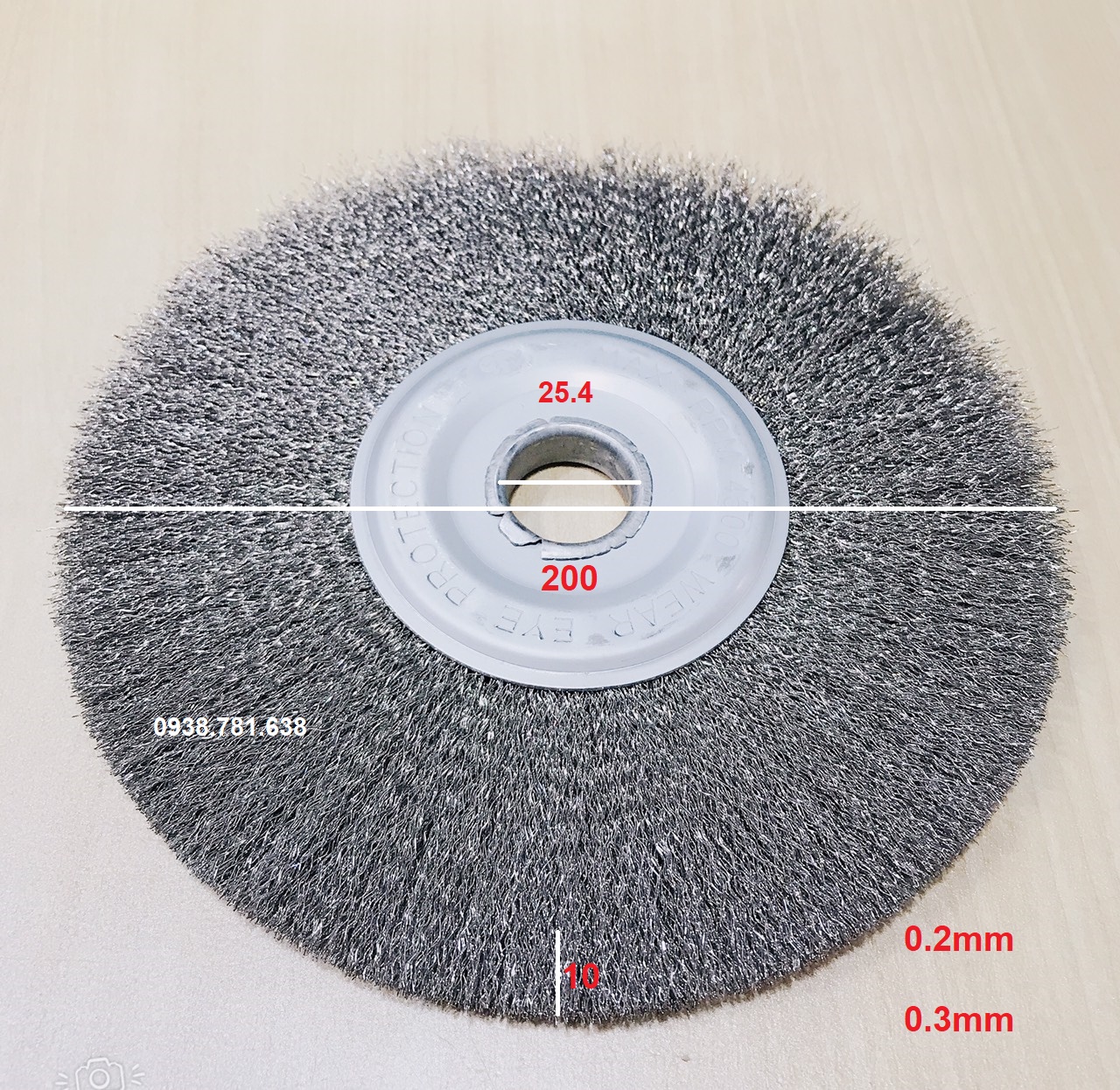 Bánh cước inox 200x10x25.4