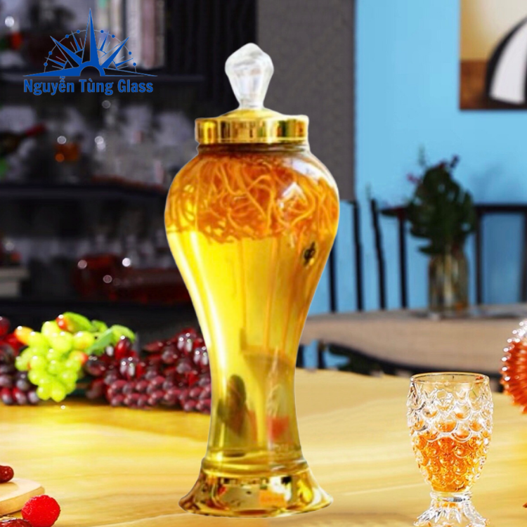 BÌNH NGÂM SÂM THỦY TINH 2 LÍT ( SÂM PHÚ HÒA )