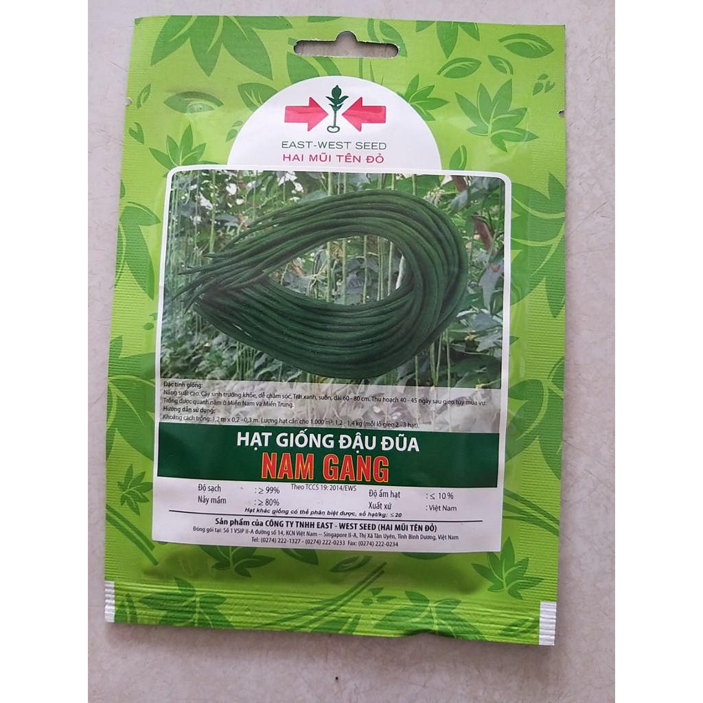 Hạt giống đậu đũa Nam Gang Hai Mũi Tên Đỏ