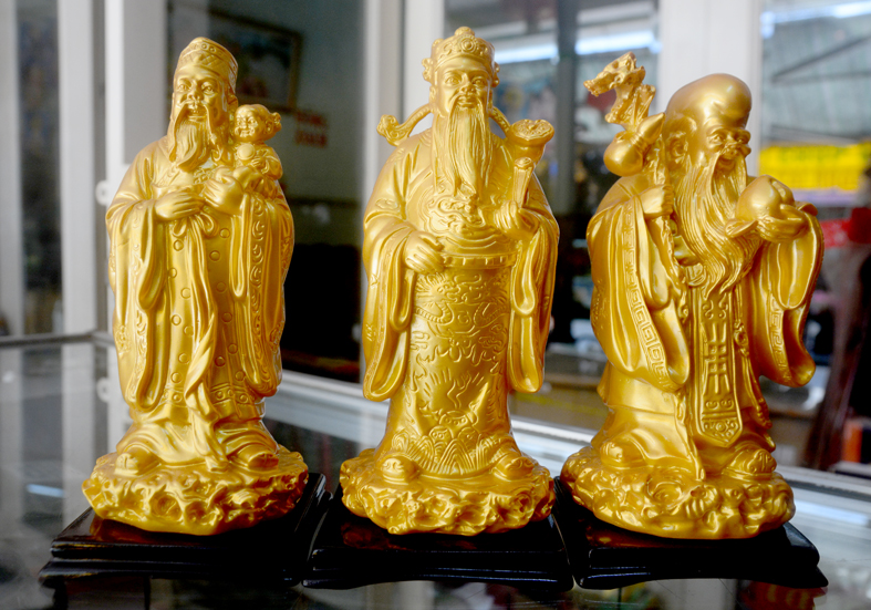 [HCM]Bộ tượng Tam Đa-Ba ông Phúc Lộc Thọ cao 19cm-Nhiều mẫu