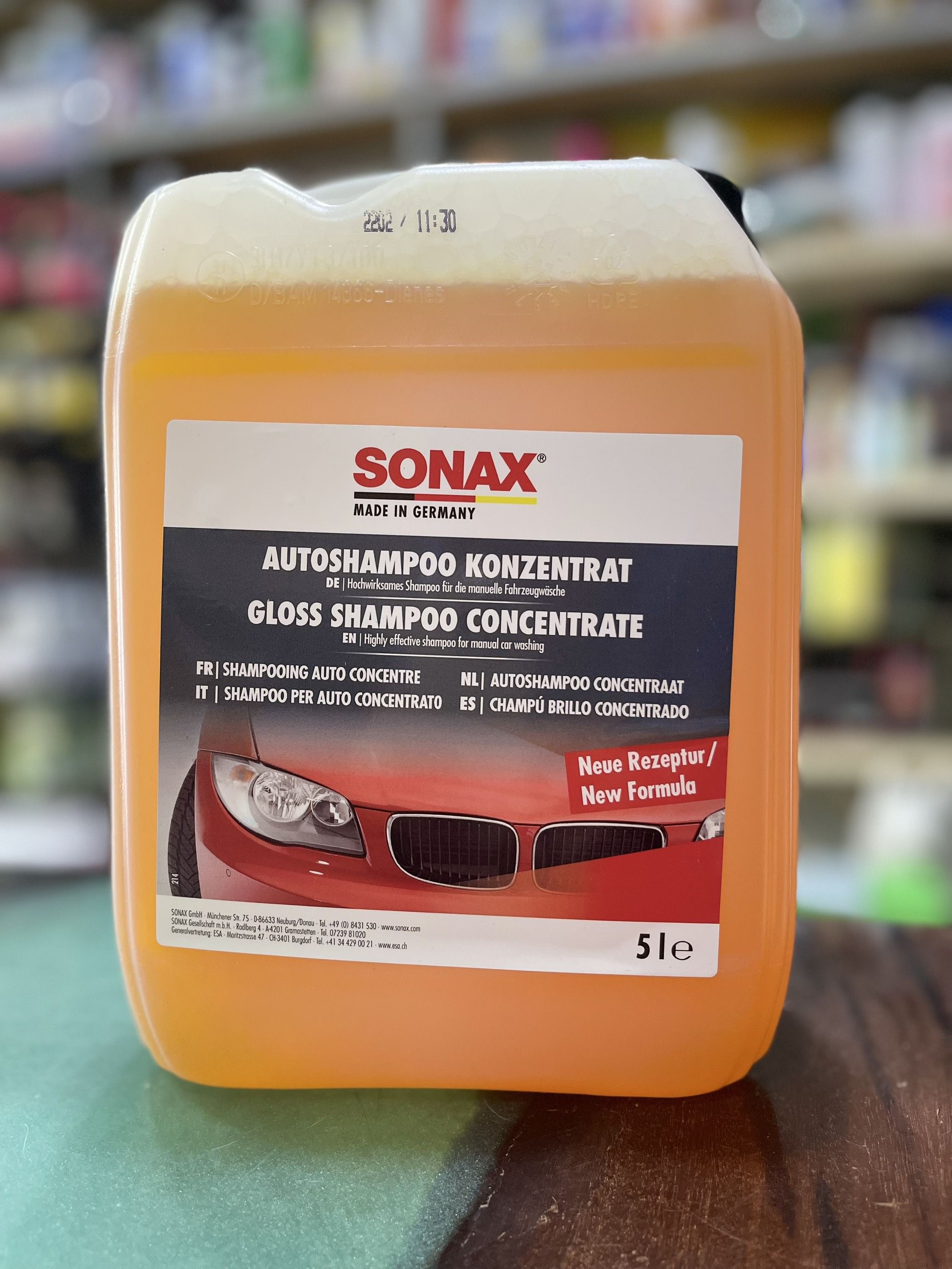Xà bông rửa xe, tăng độ bóng cho sơn sonax gloss shampoo 5l 314500