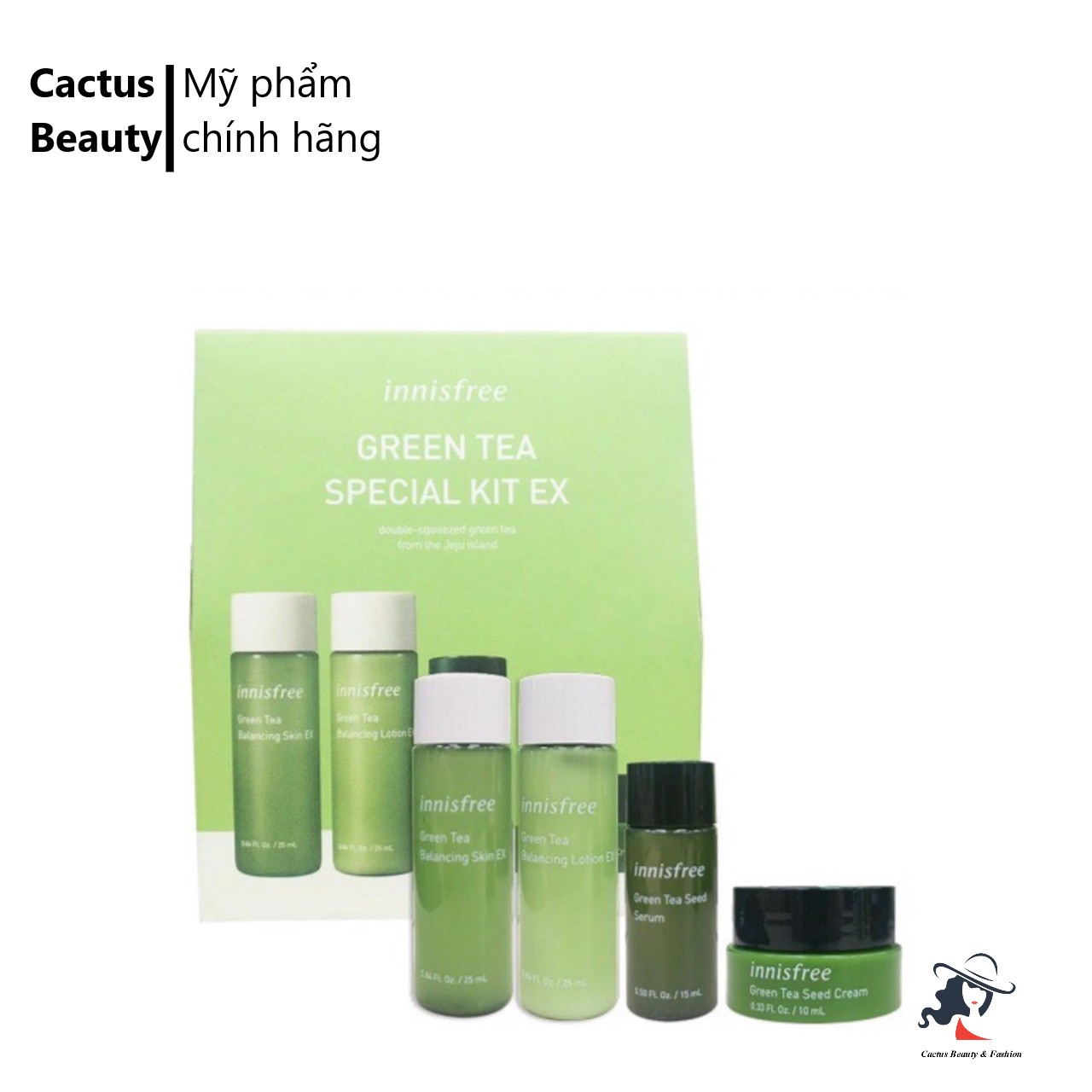 [HCM]Bộ Kit Dưỡng Da Mini Innisfree Green Tea Special Kit Ex Edition