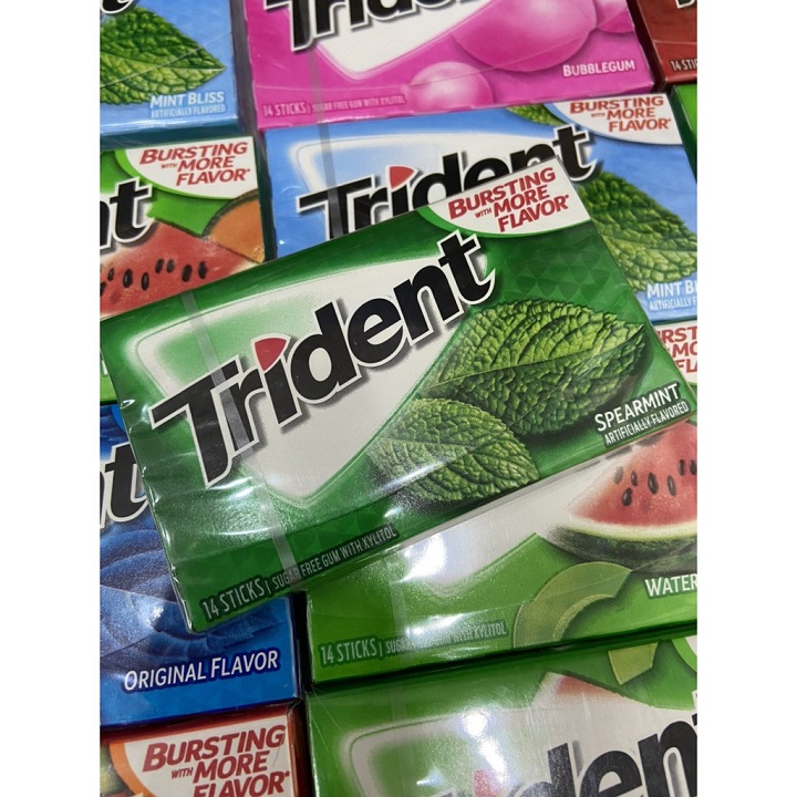 Kẹo singum Trident hộp 14 tép hàng Mỹ
