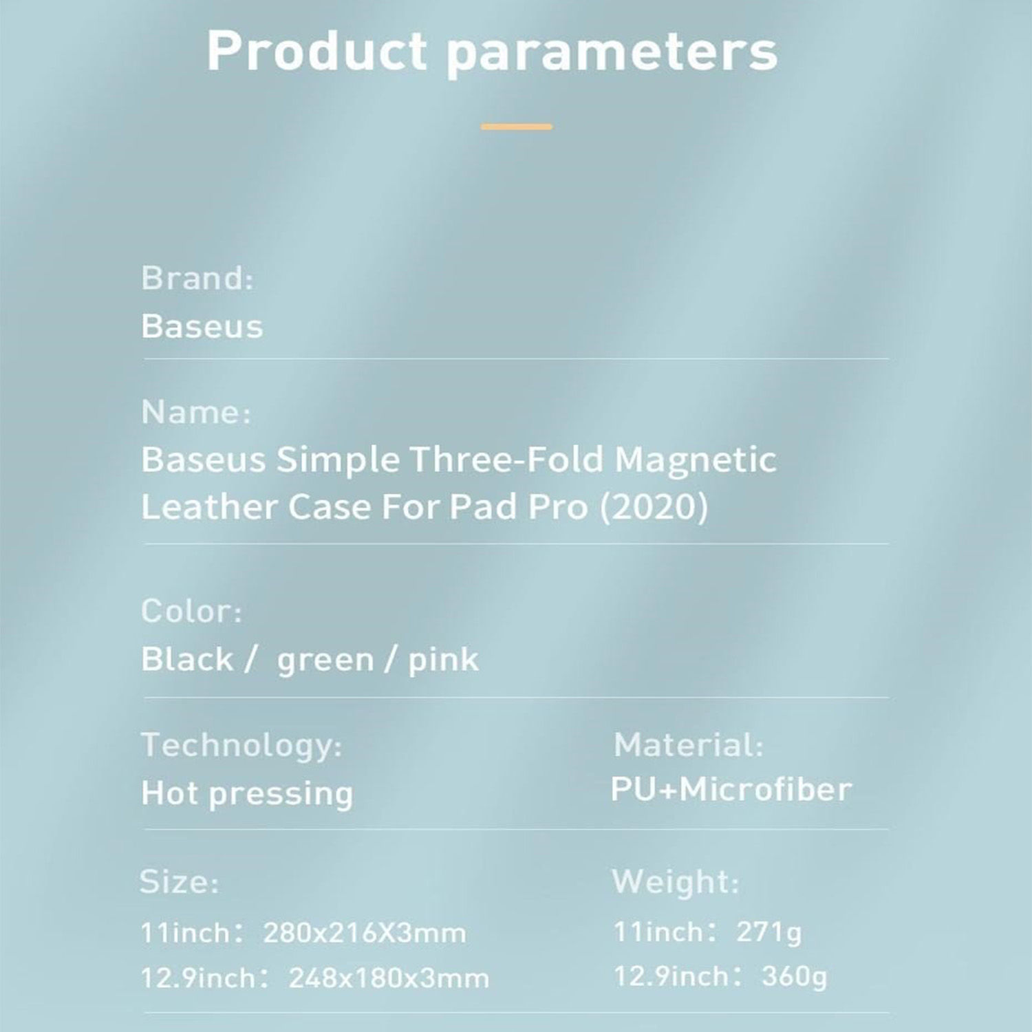 Bao da nam châm Baseus Simplism Magnetic Leather Case dùng cho iPad Pro 2020 (11’ và 12.9’, Magnetic Smart Case)