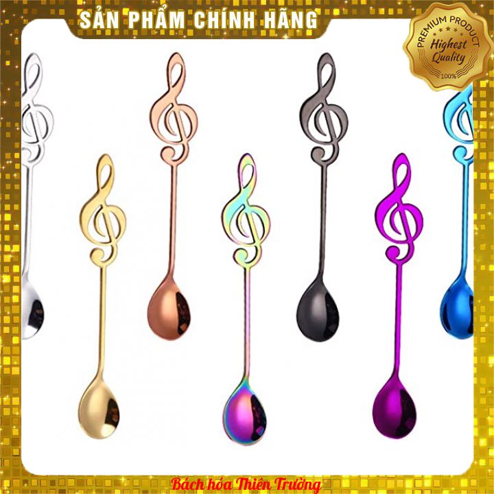Thìa Cà Phê Nốt Nhạc Thép Không Gỉ Chất Lượng Cao