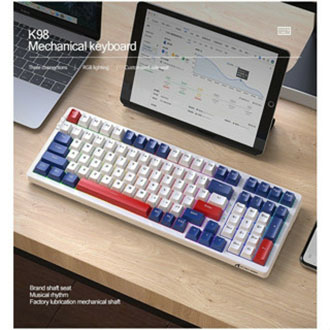 Bàn Phím Cơ Ziyou K98 SMART TECH - Bàn Phím Có Dây/ Không Dây Cao Cấp Hotswap - 3 Chế Độ Kết Nối - LED RGB Cao Cấp