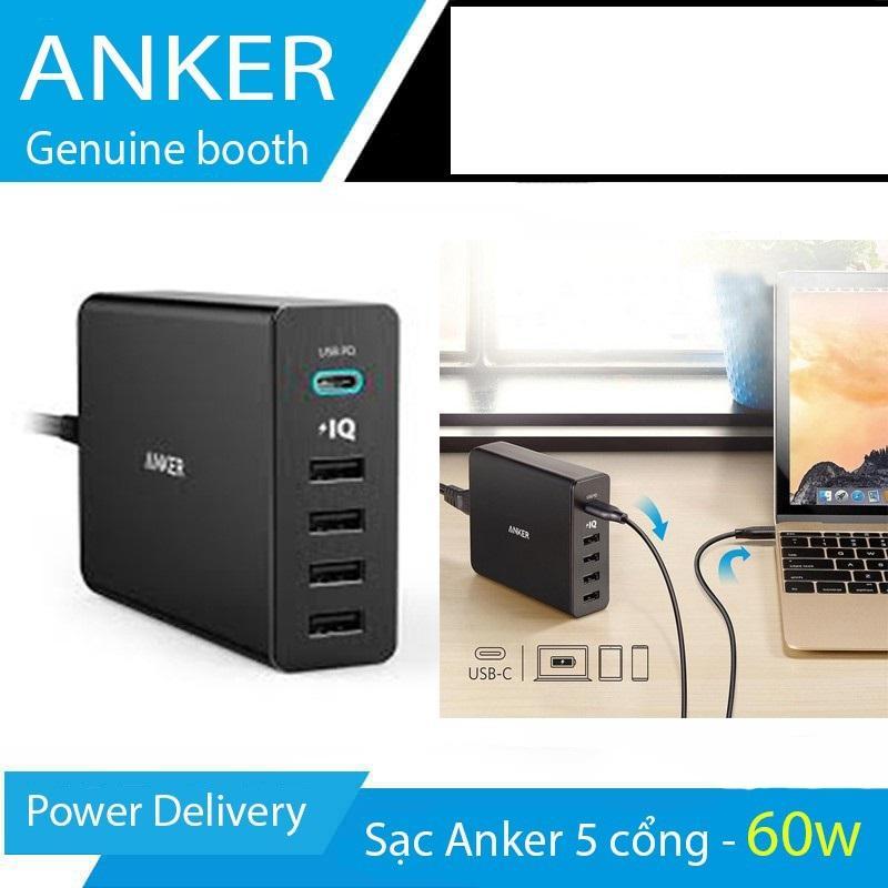 Sạc Anker 5 cổng - 60w USB-C Power Delivery - A2053