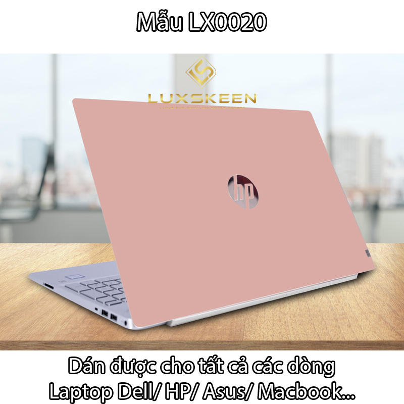 Miếng Dán Laptop DELL HP ASUS LENOVO - mẫu PHẤN HỒNG Cao Cấp Đẹp Cá Tính - Miếng Dán Skin Laptop 14 inch 15 inch 16 inch 17 inch các kích cỡ Nhập Khẩu Cao Cấp Không Dính Keo - LuxSkeen