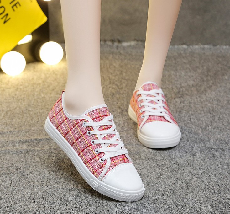 Giày lười vải nữ đế cao su mềm êm chân cao 2cm