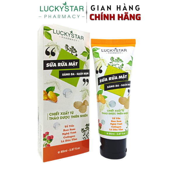 Sữa Rửa Mặt Thảo Dược Lucky Star Tuýp 85ml