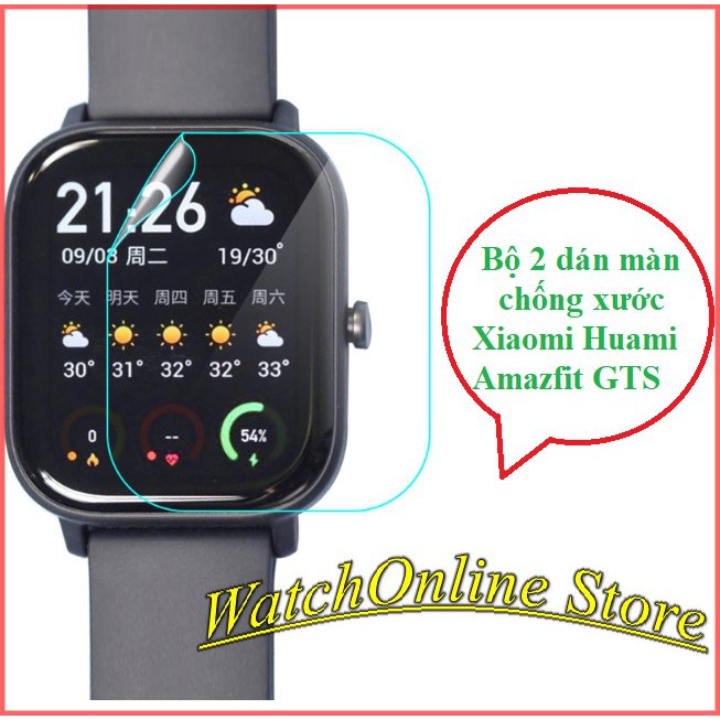 Bộ 2 miếng dán màn tpu chống xước xiaomi huami amazfit gts / gts 2