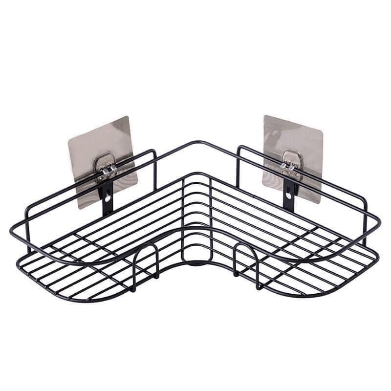 Kệ góc đen - Kệ Góc đa năng 1 tầng - Kệ góc nhà tắm - kèm miếng dính siêu chắc chắn