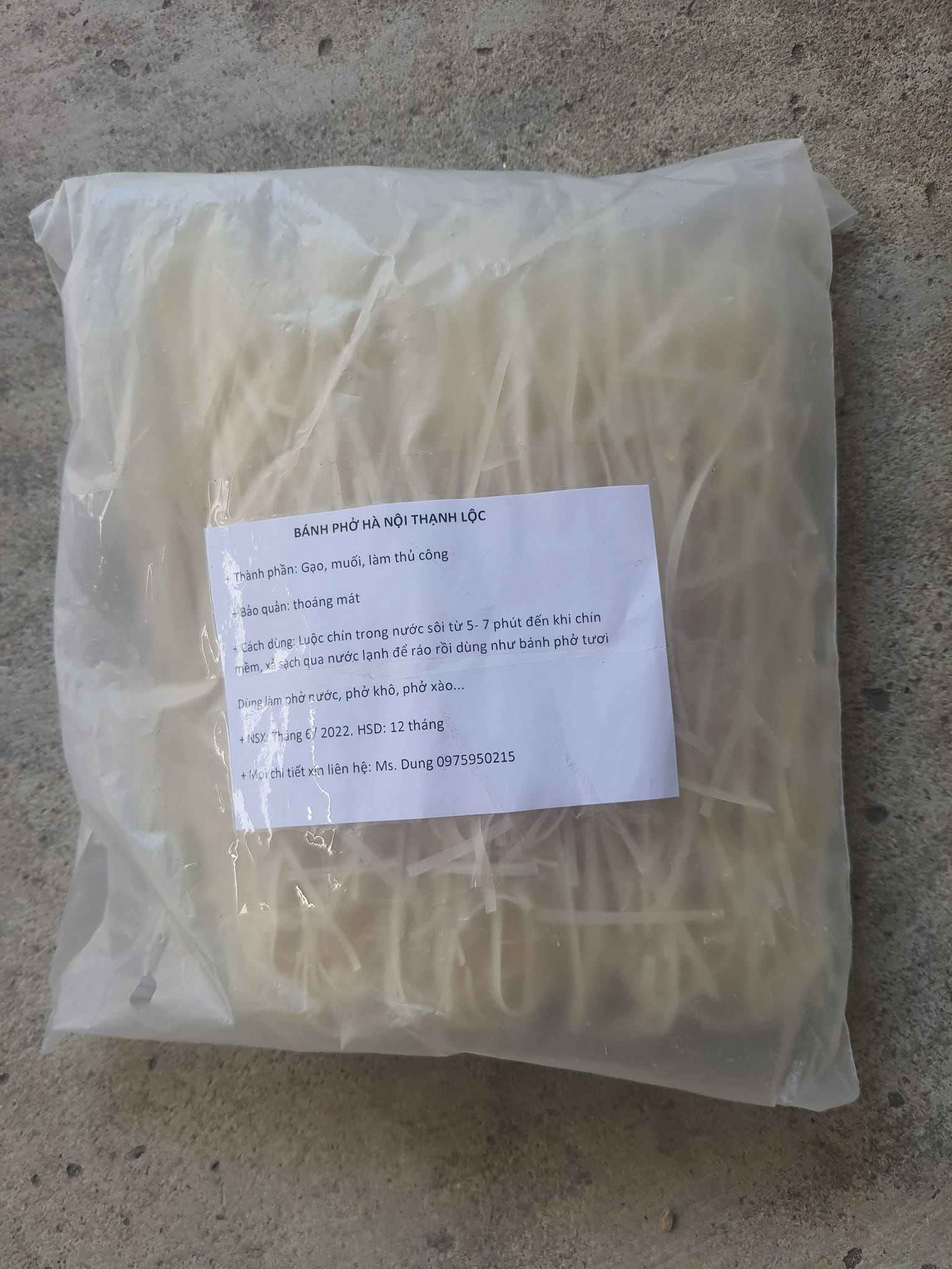 Phở Khô Bắc Dai Ngon Hương Lúa nặng 250 gam