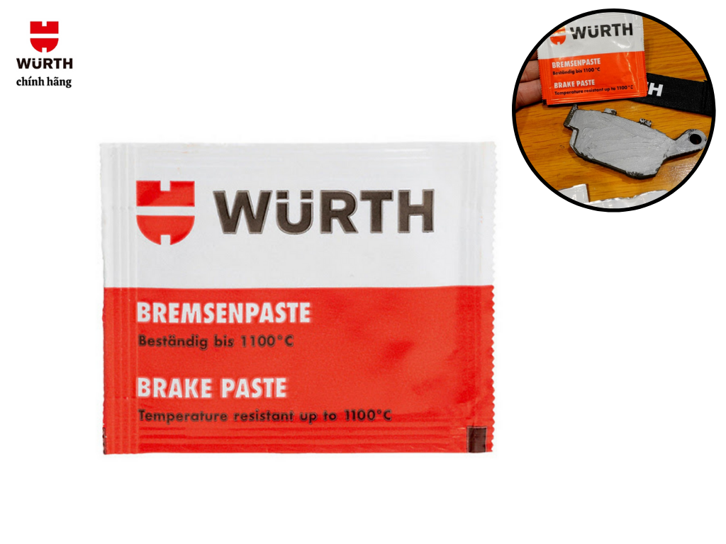 Gói mỡ bò tra má phanh wurth brake paste bảo trì hệ thống phanh 5.5g