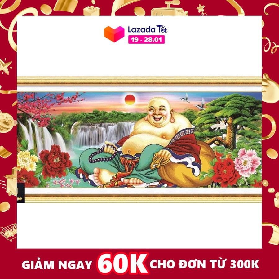 Tranh đính đá phật di lặc vs267 kt:120cmx50cm