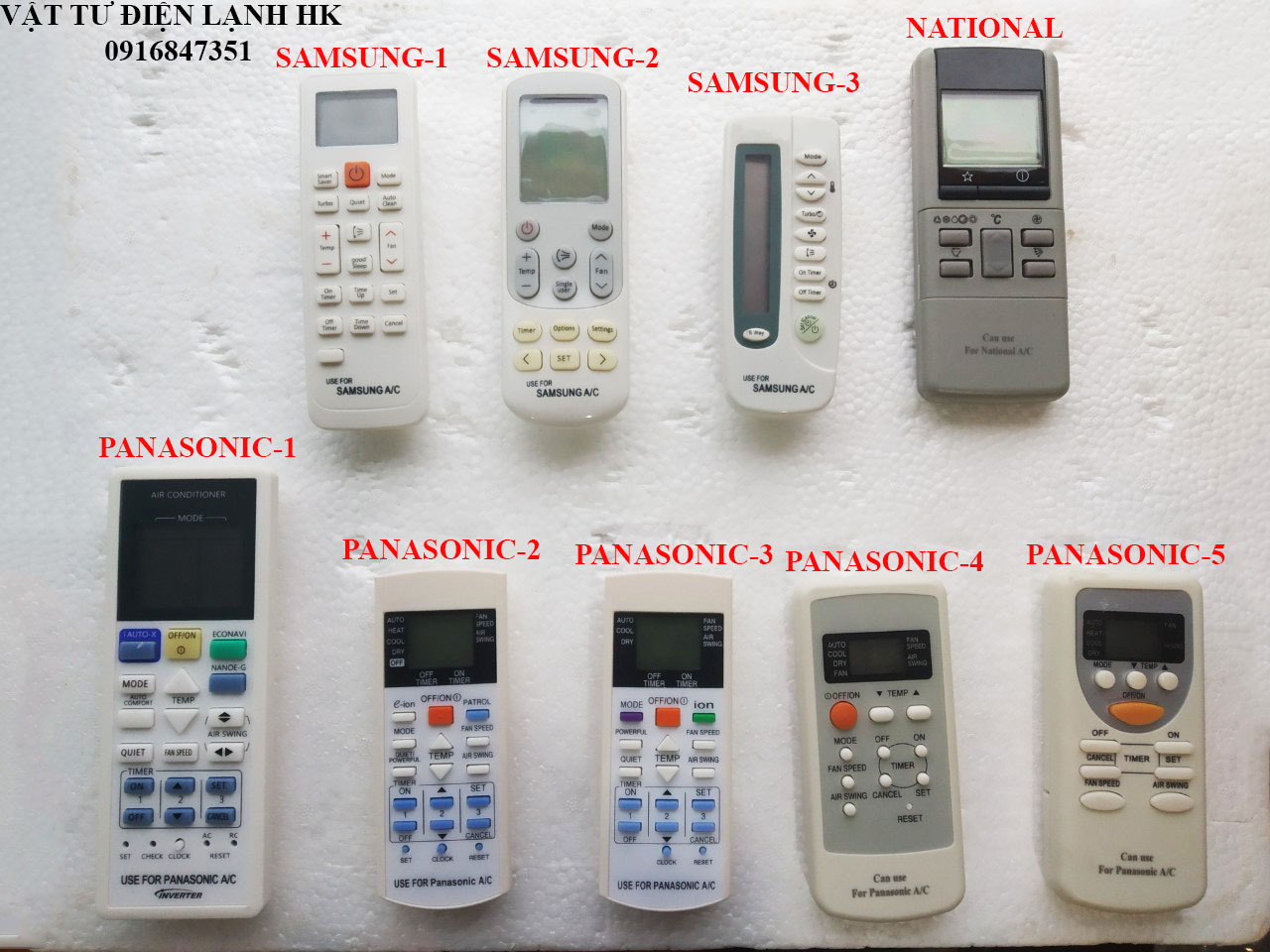 Điều khiển điều hòa các hãng (chọn đúng mẫu như hình) - Remote máy lạnh - Remote máy lạnh