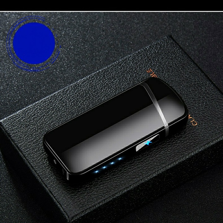 [HCM] Bật lửa điện plasma có đèn led hiển thị Pin nút nguồn cảm ứng