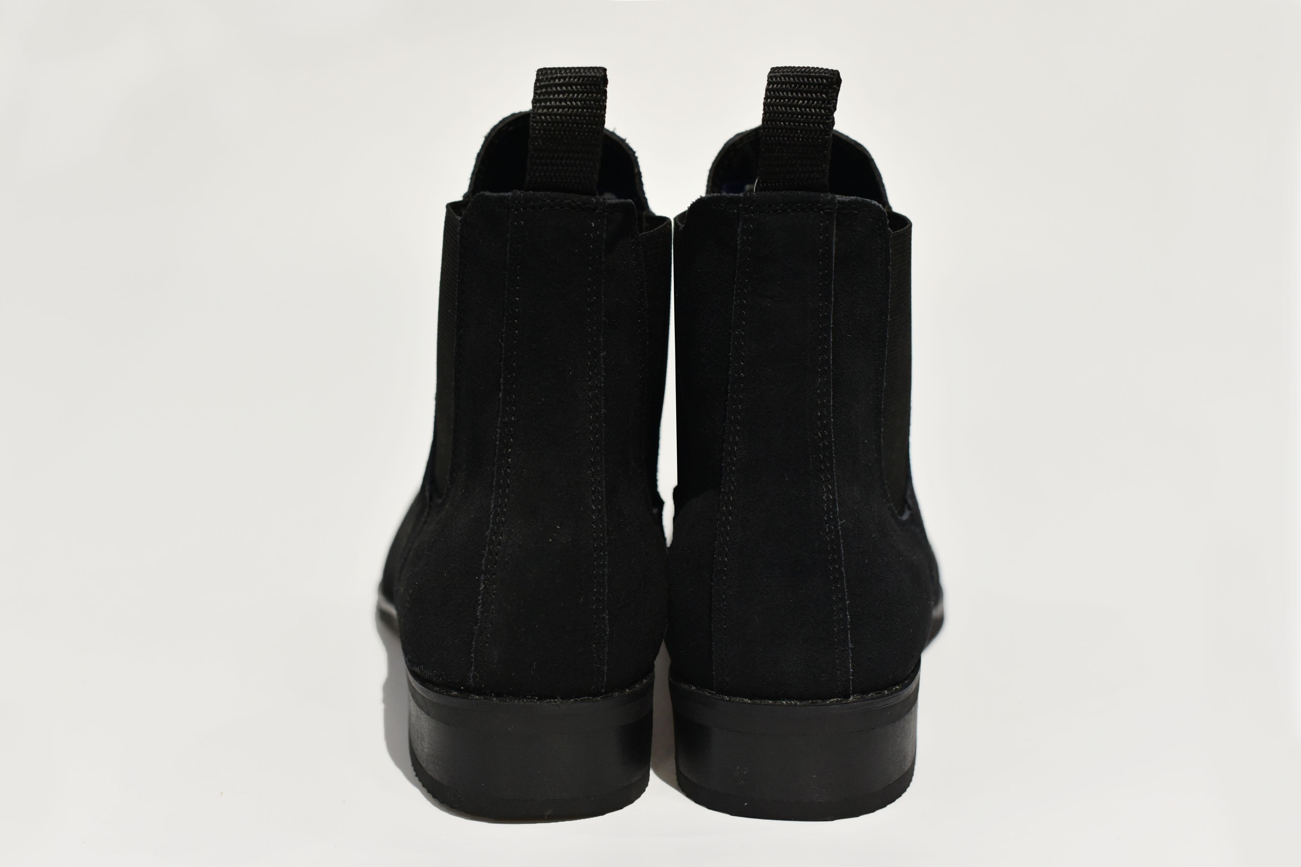 [TATHANIUM Footwear] Giày Chelsea boot nam màu đen da lộn - Second revision