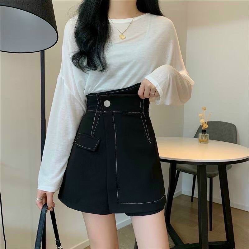 Quần short nữ giả váy nổi chỉ cực hot