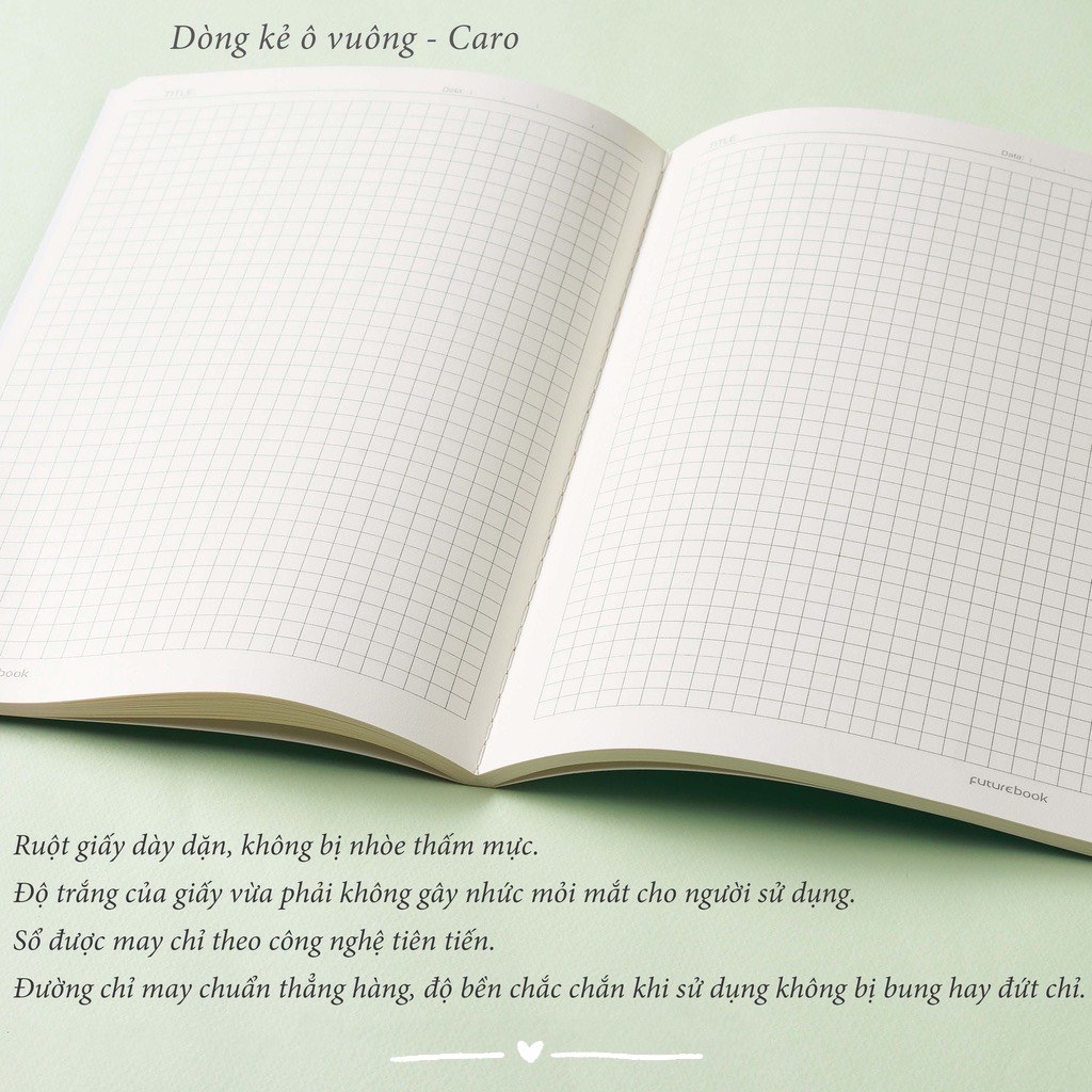 Sổ May Chỉ Tuổi Học Trò B5 Dòng kẻ Caro 100GSM. Phong cách Nhật Bản. VPP FUTUREBOOK. Giao mẫu ngẫu nhiên.