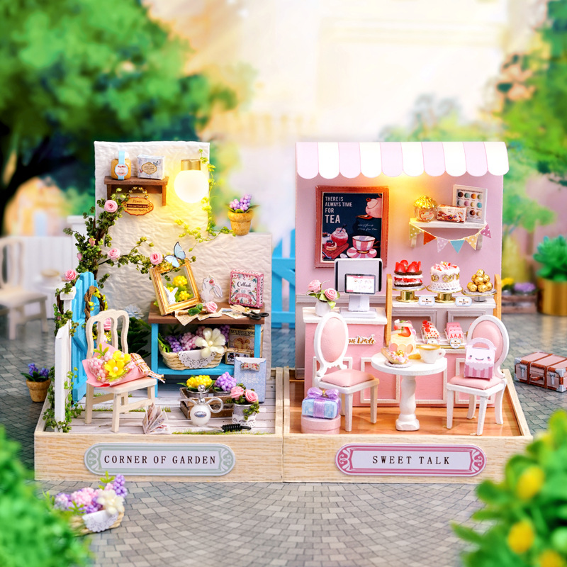 TẶNG KEO+MICA CHE BỤIMô hình Nhà Búp Bê DIY Doll House-GÓC NHỎ HẠNH