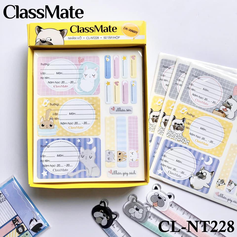 Combo 2 tập Nhãn vở Classmate PETS CL-NT228
