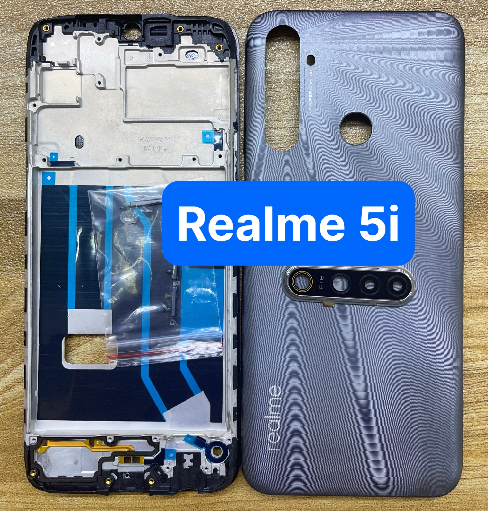 Bộ vỏ điện thoại zin new realme 5i kèm phím bấm kính camera