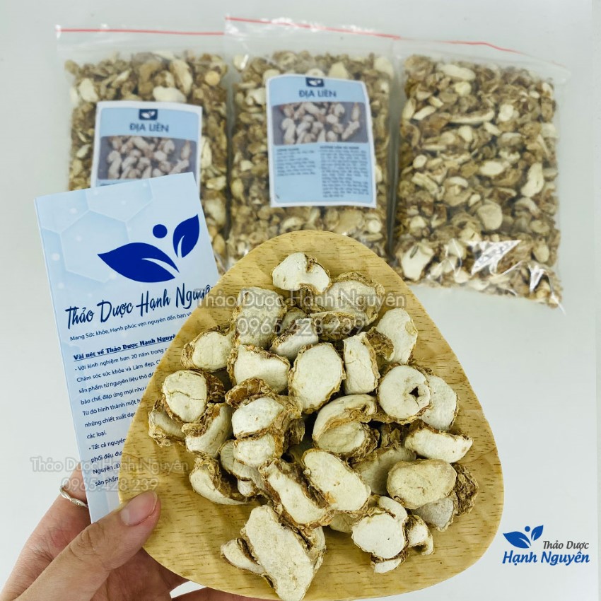 Địa liền 500g, tam nại khô, thái lát, trắng, thơm - Thảo Dược Hạnh Nguyên