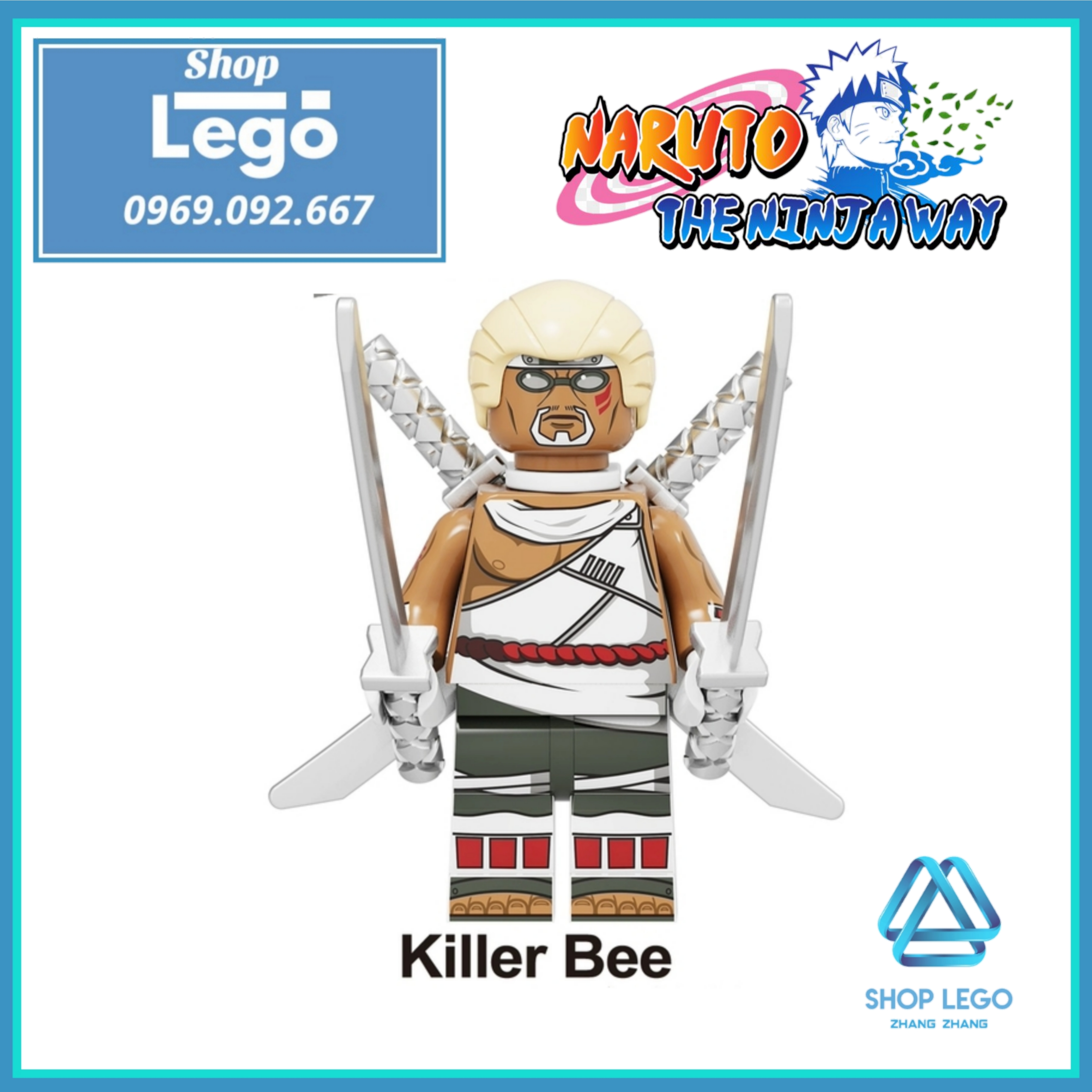 [FREESHIP MAX] Xếp hình Naruto gồm Uchiha - Killer Bee - Yonda - Konan - Hyuga - Akimichi - Hidan - Kakuzu Lego Minifigures Kopf KF6119 [Shop Đồ Chơi Zhang Zhang]