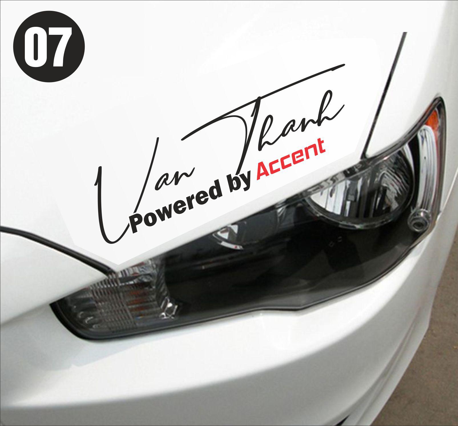 Tem Dán Xe Huyndai Accent Trắng Đơn Giản Mẫu Mới