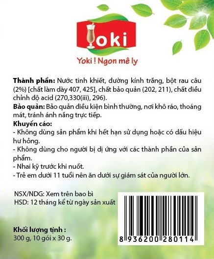 Trân châu thủy tinh Yoki 300g