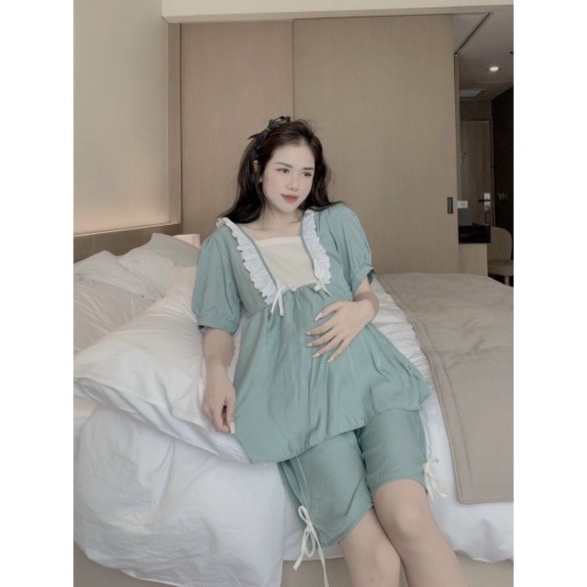 Bộ ngố bầu và cho con bú khoá ti lụa VM