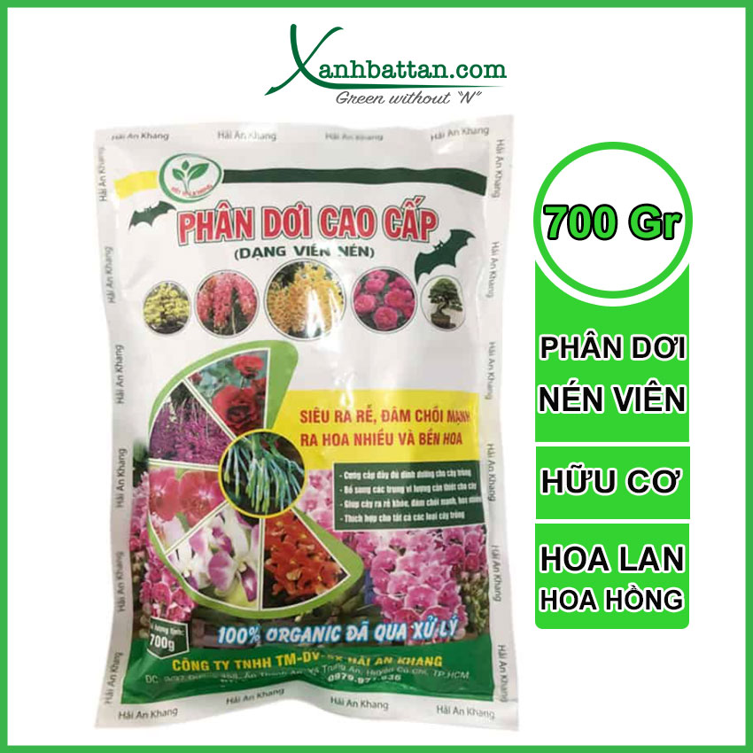 Phân Dơi Hữu Cơ Cao Cấp Dạng Viên Nén Gói 700 Gram