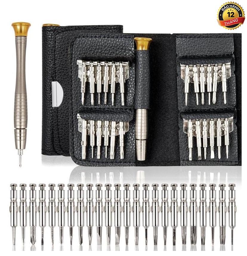 [LOẠI TỐT ĐẦU VẶN BẰNG GEN] Bộ Tua Vít Đa Năng Sửa Chữa Điện Thoại Screwdriver 25 Đầu Bóp Da, bộ tua vít đa năng bỏ túi, dụng cụ sửa chữa điện thoại , sửa điện thoại iphone,bộ tua vít sửa chữa điện thoại iphone