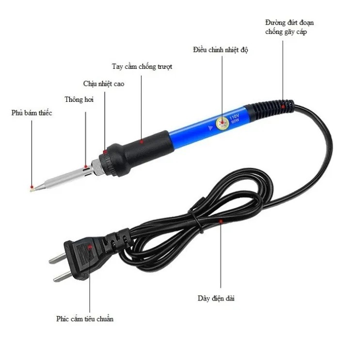 [HCM]Mỏ Hàn Chỉnh Nhiệt 220v 60w Máy Điều Chỉnh Nhiệt Độ Chất Lượng Cao