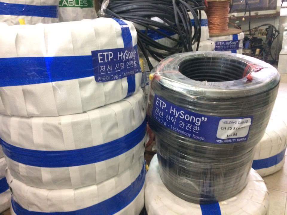 Dây cáp hàn 16 Hàn Quốc lõi đồng nguyên chất 100% dẻo mềm