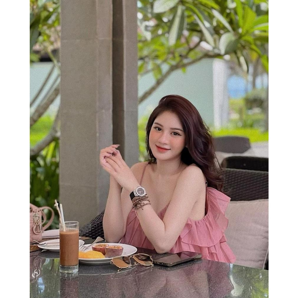 SUV007 Váy 2 dây maxi trắng xòe 2 tầng nữ tính bánh bèo Đầm hai dây xếp ly  dài qua gối tiểu thư công chúa trẻ đẹp hot | Shopee Việt Nam